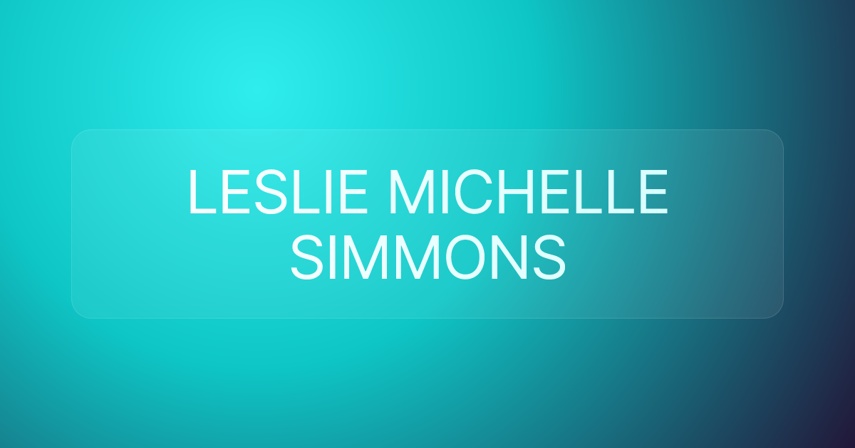 LESLIE MICHELLE SIMMONS