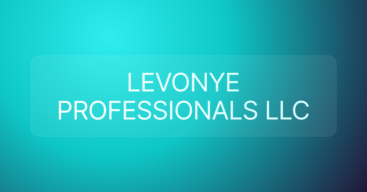 LEVONYE PROFESSIONALS LLC
