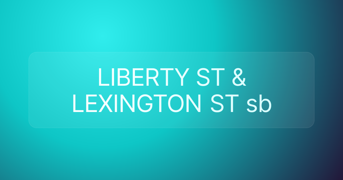 LIBERTY ST & LEXINGTON ST sb