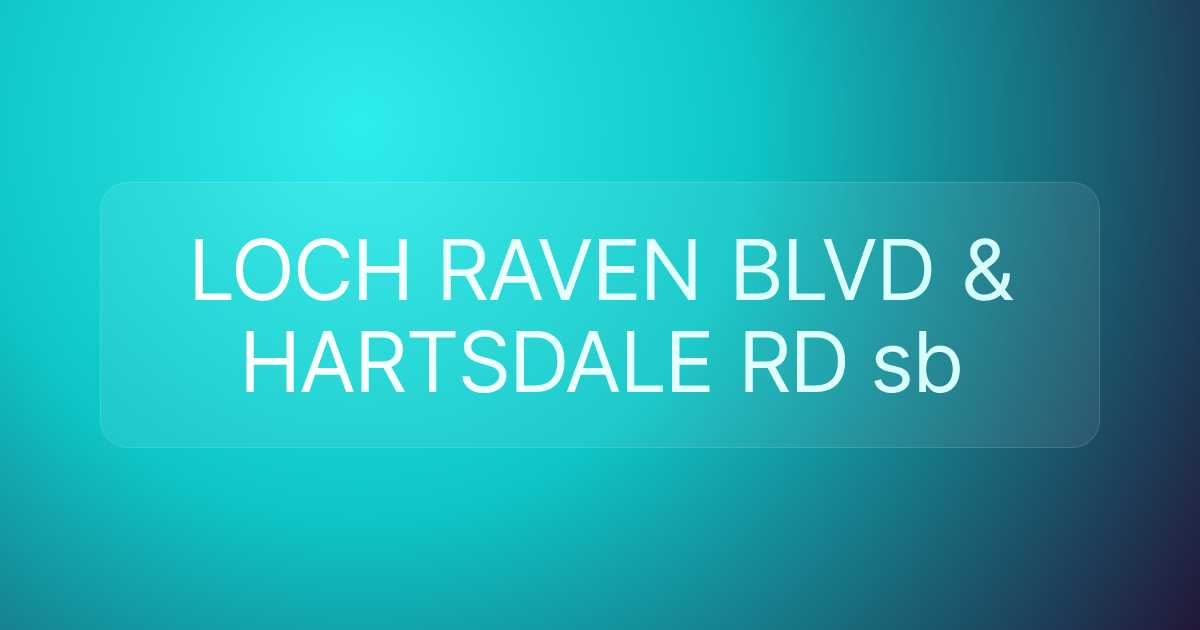 LOCH RAVEN BLVD & HARTSDALE RD sb