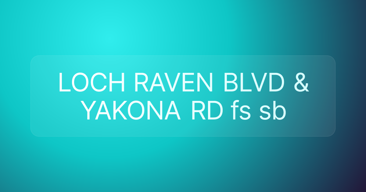 LOCH RAVEN BLVD & YAKONA RD fs sb