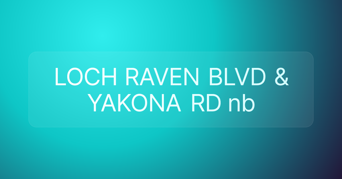 LOCH RAVEN BLVD & YAKONA RD nb