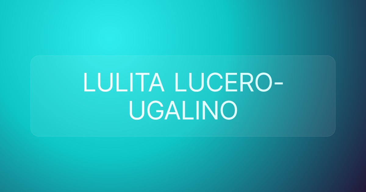 LULITA LUCERO-UGALINO