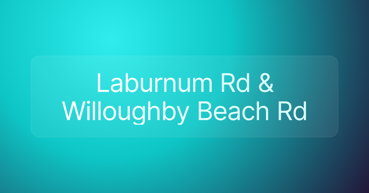 Laburnum Rd & Willoughby Beach Rd