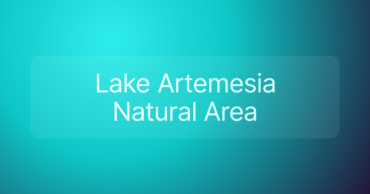 Lake Artemesia Natural Area
