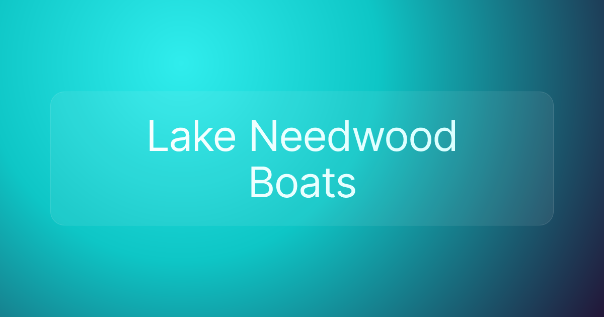 Lake Needwood Boats