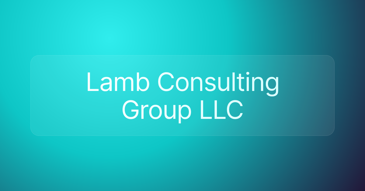 Lamb Consulting Group LLC