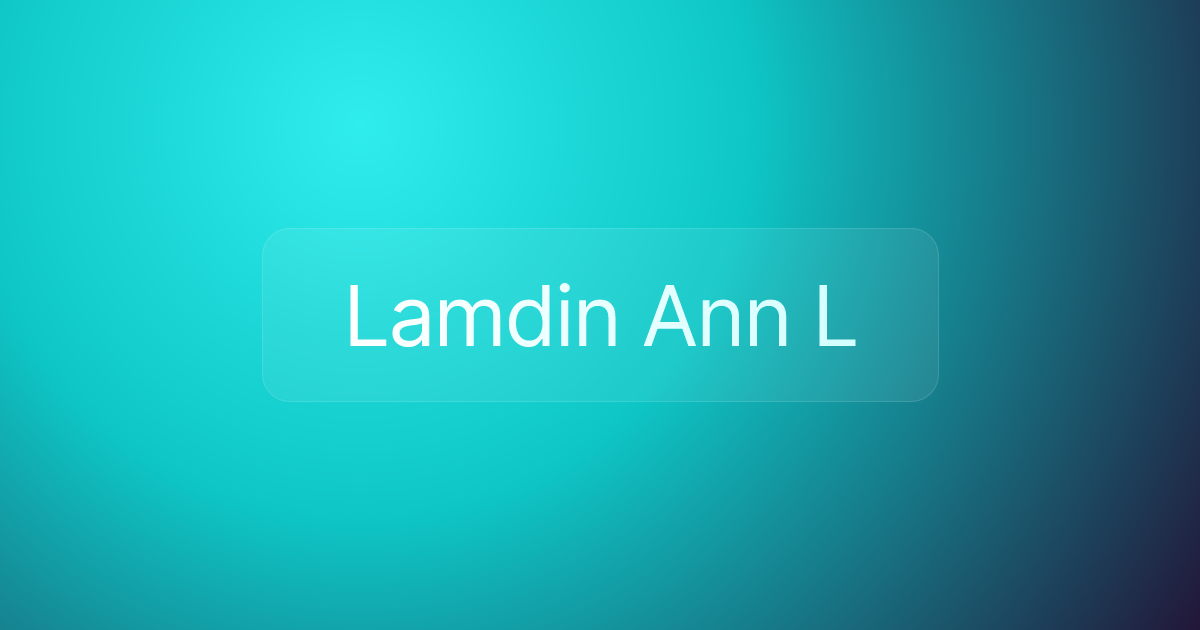 Lamdin Ann L