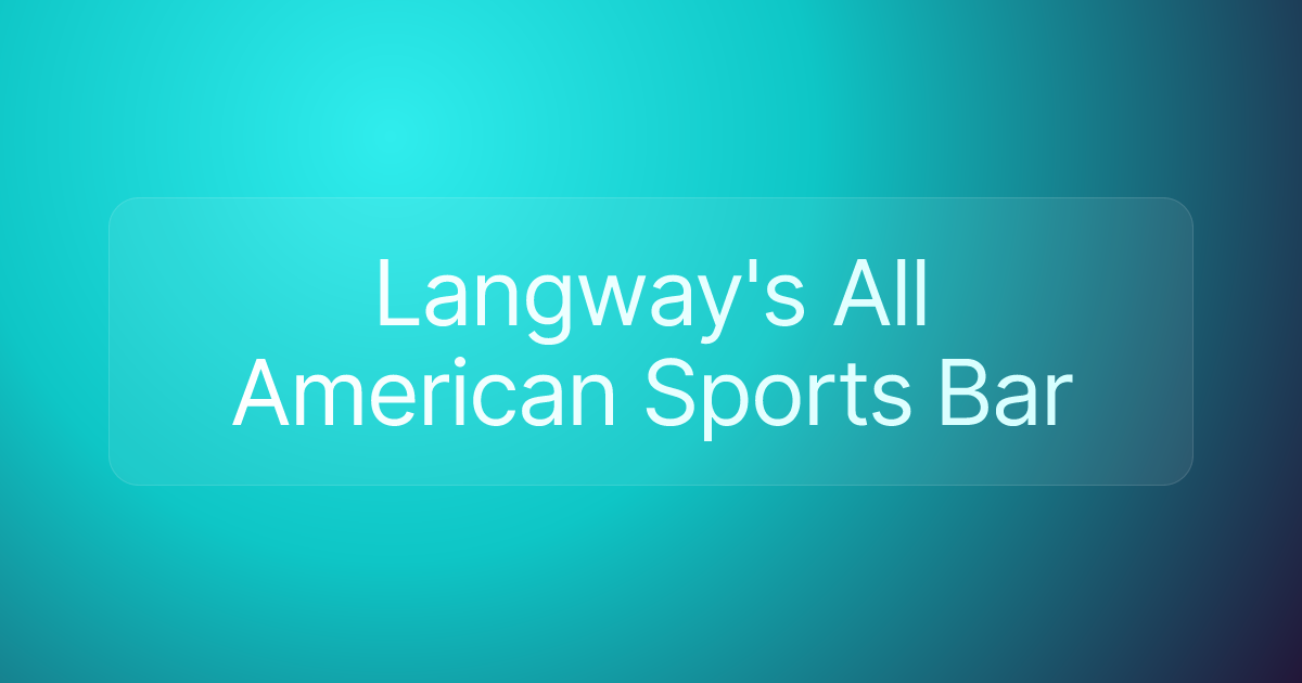 Langway's All American Sports Bar