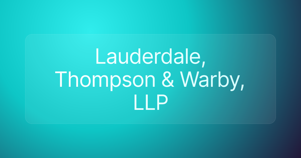 Lauderdale, Thompson & Warby, LLP