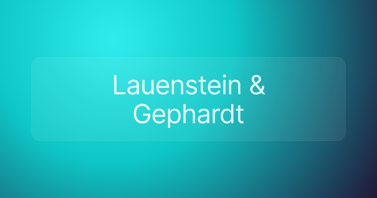 Lauenstein & Gephardt