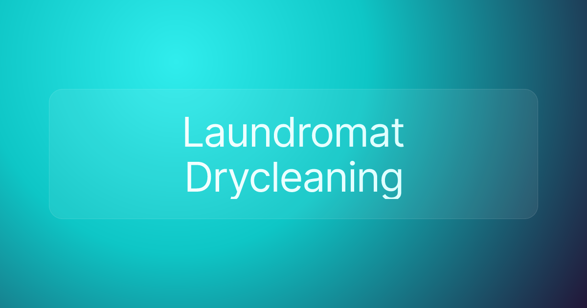 Laundromat Drycleaning