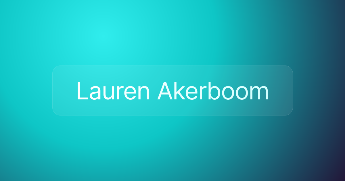Lauren Akerboom