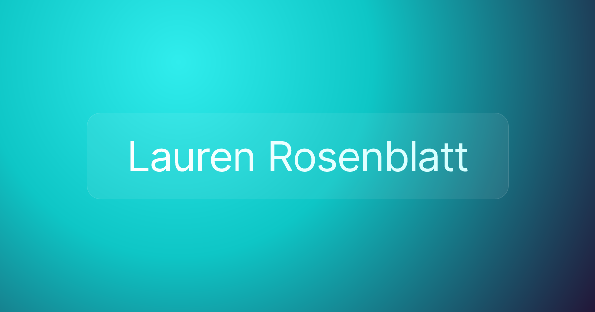 Lauren Rosenblatt