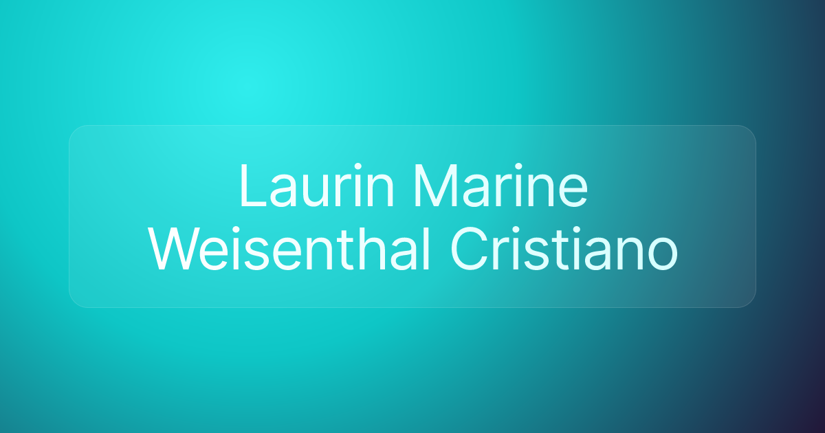 Laurin Marine Weisenthal Cristiano