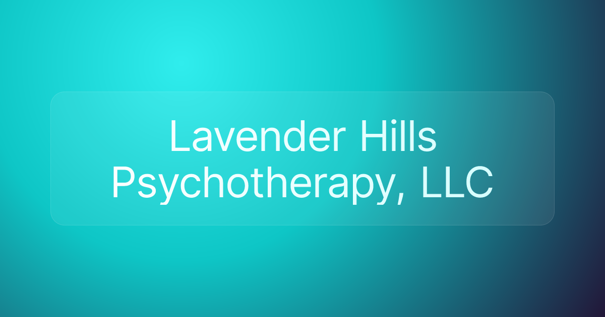Lavender Hills Psychotherapy, LLC