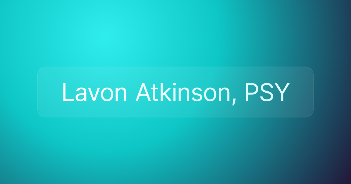 Lavon Atkinson, PSY