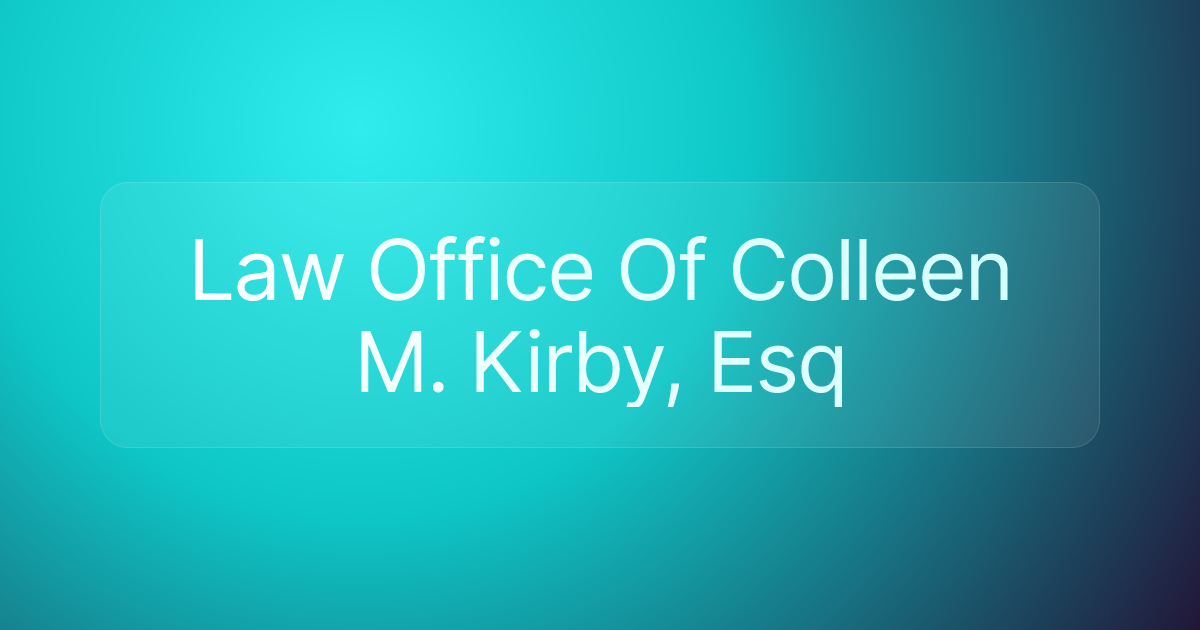 Law Office Of Colleen M. Kirby, Esq