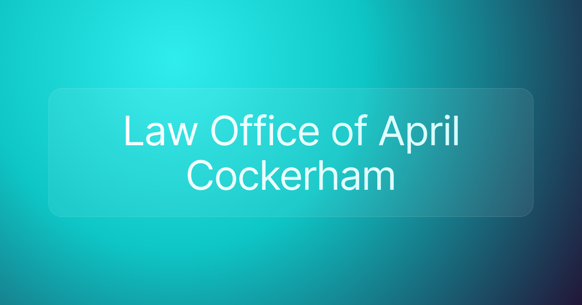 Law Office of April Cockerham