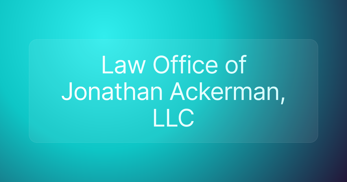 Law Office of Jonathan Ackerman, LLC