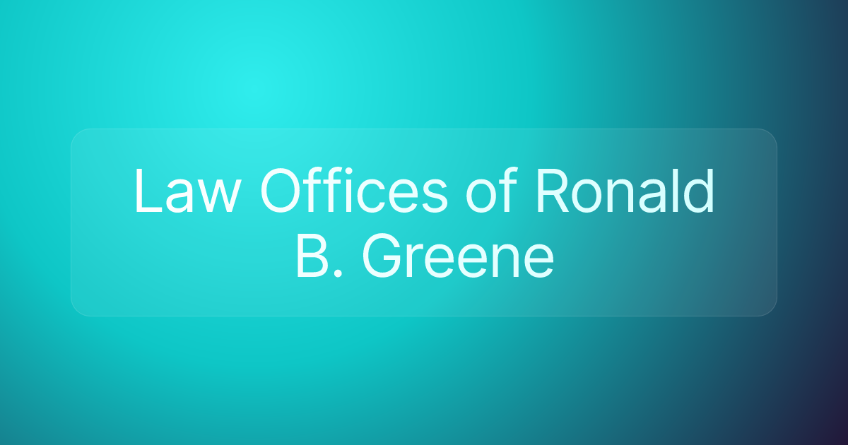 Law Offices of Ronald B. Greene