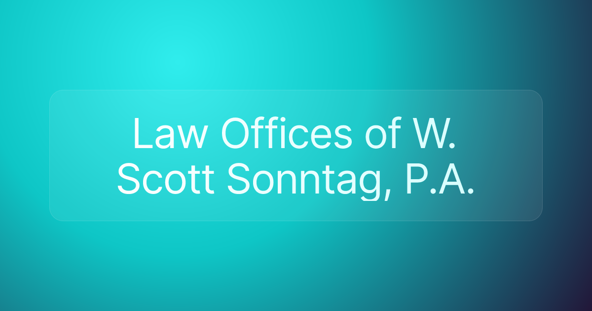 Law Offices of W. Scott Sonntag, P.A.