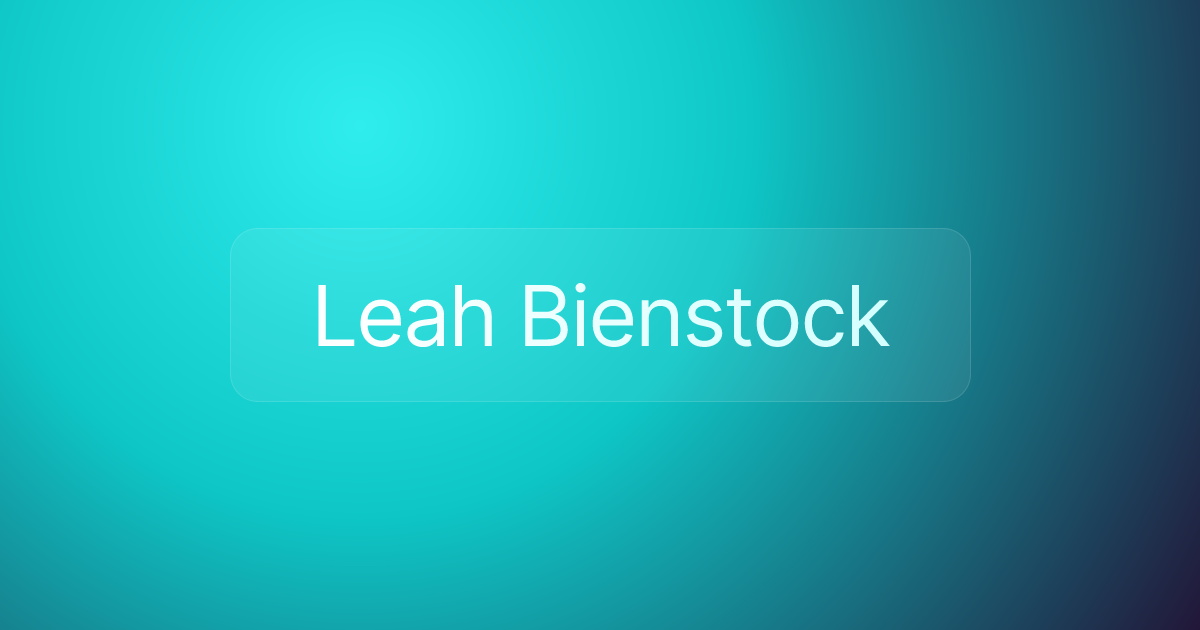 Leah Bienstock