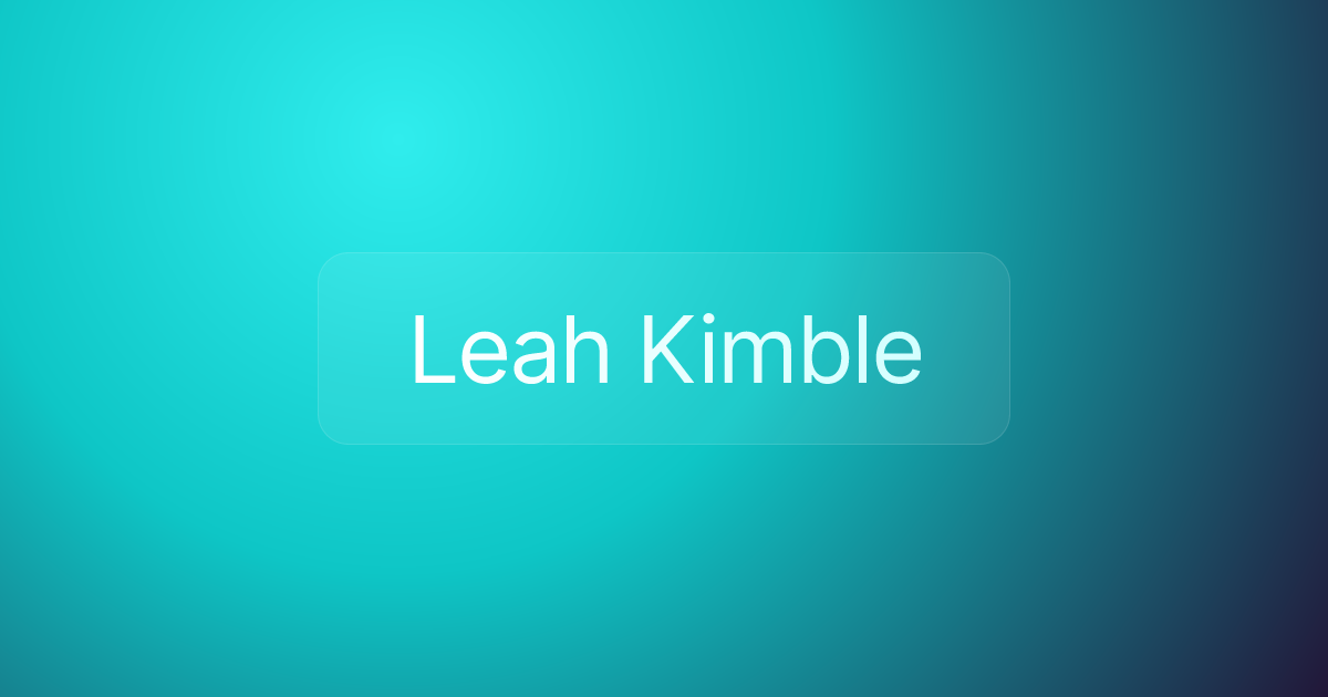 Leah Kimble