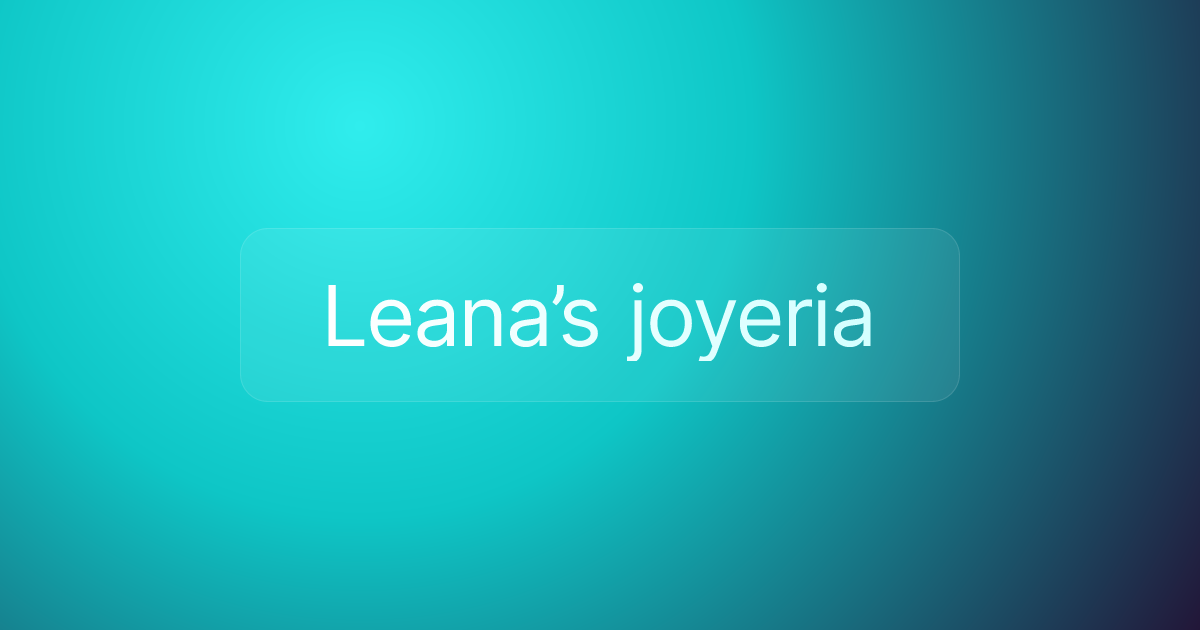 Leana’s joyeria
