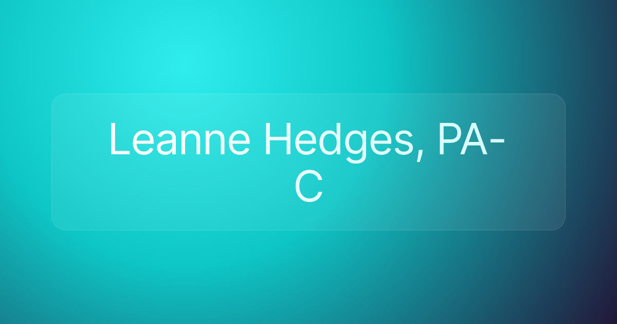 Leanne Hedges, PA-C