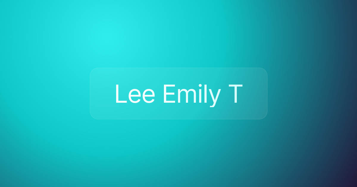 Lee Emily T