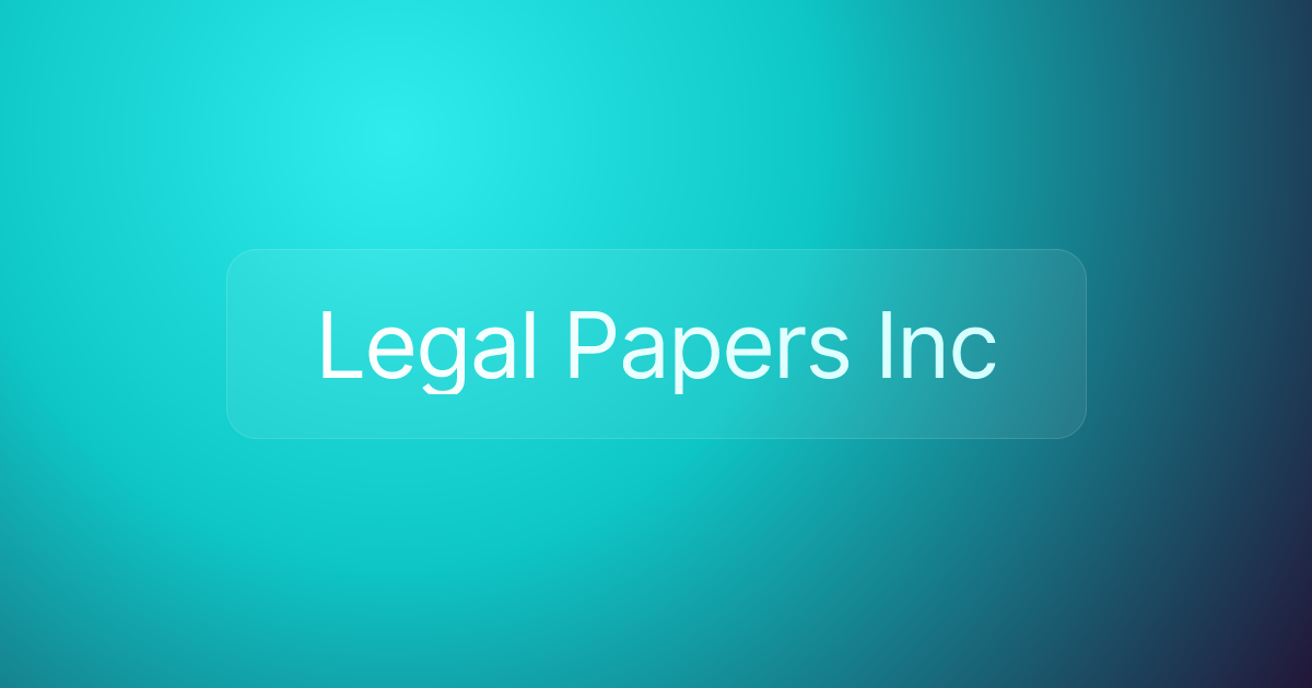 Legal Papers Inc