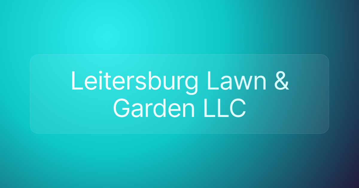 Leitersburg Lawn & Garden LLC