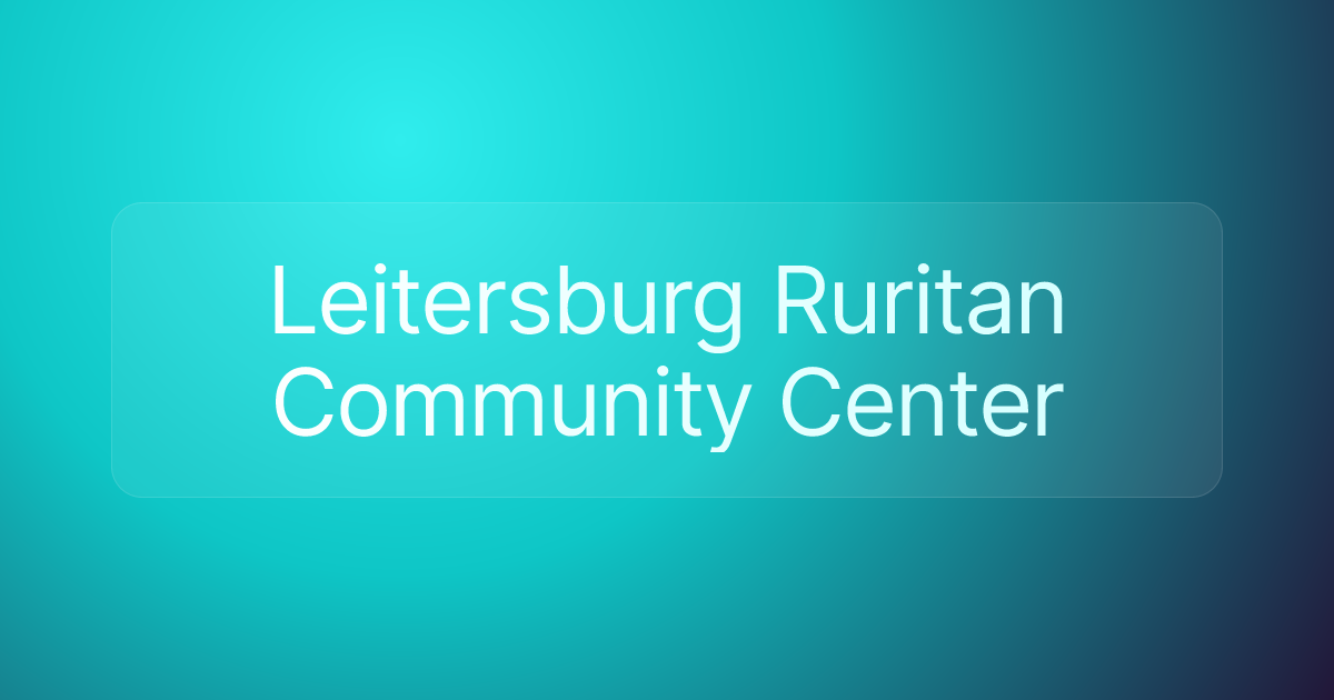 Leitersburg Ruritan Community Center