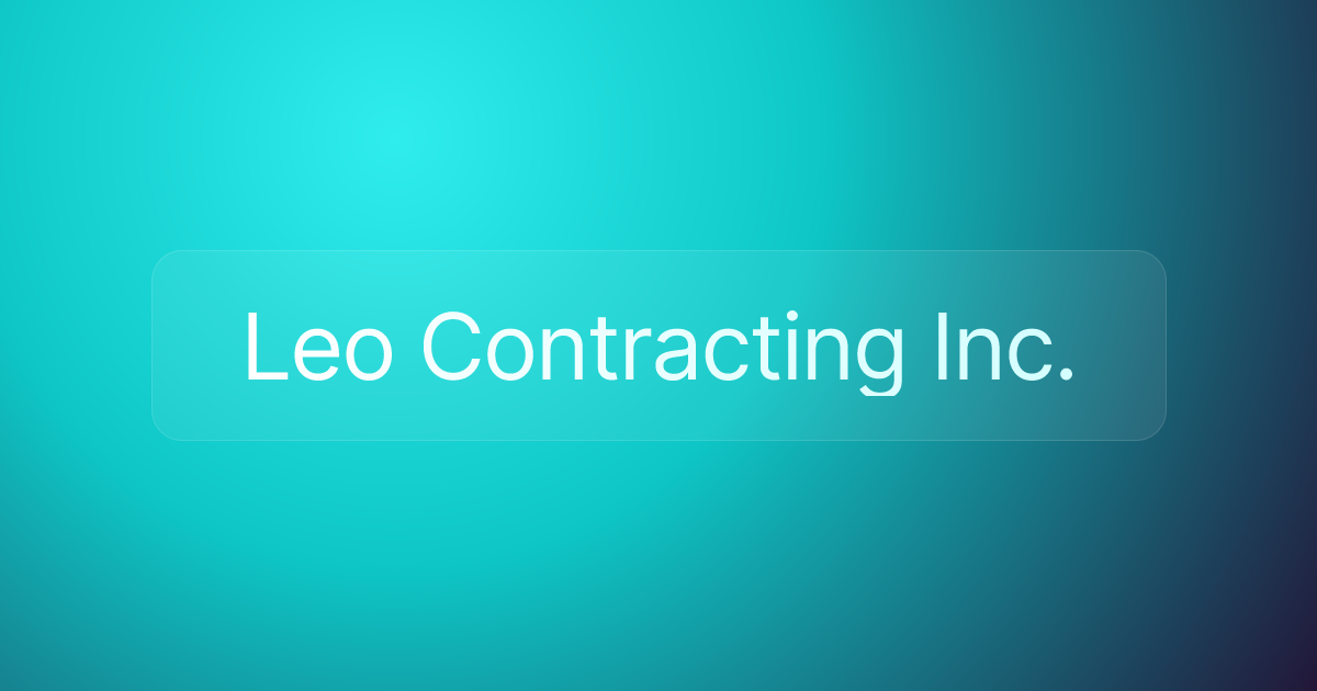 Leo Contracting Inc.
