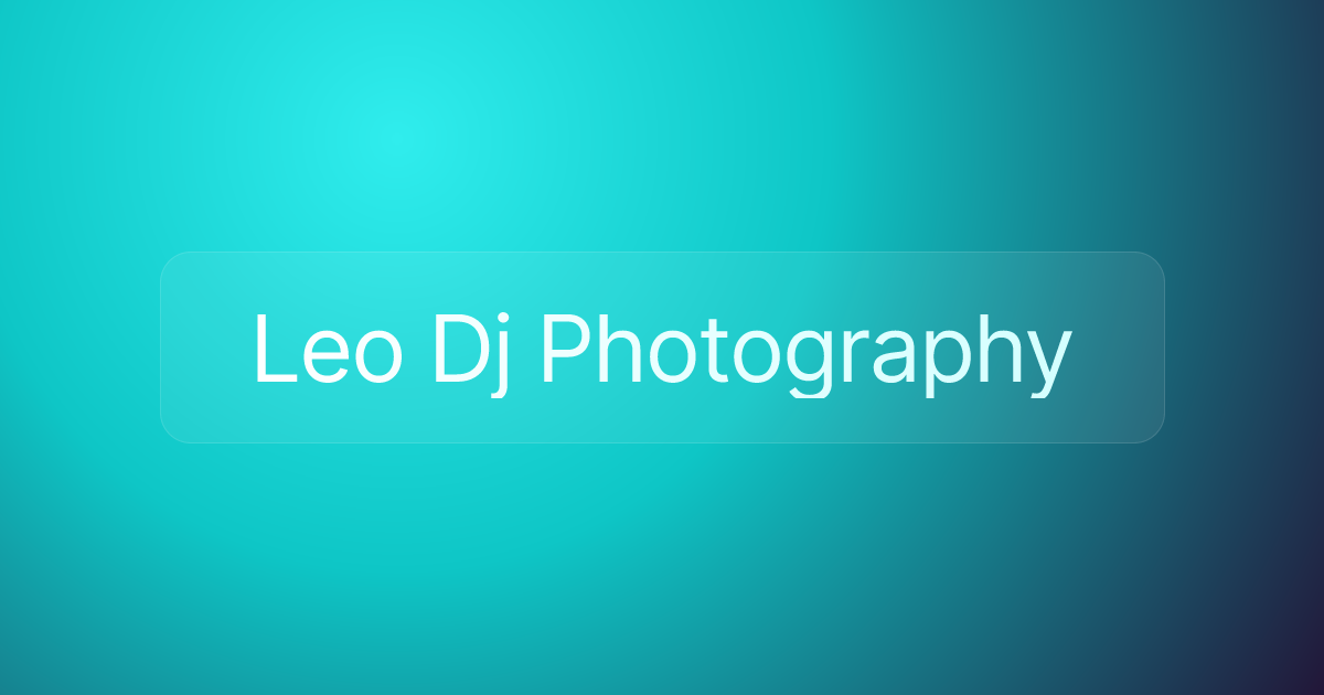 Leo Dj Photography