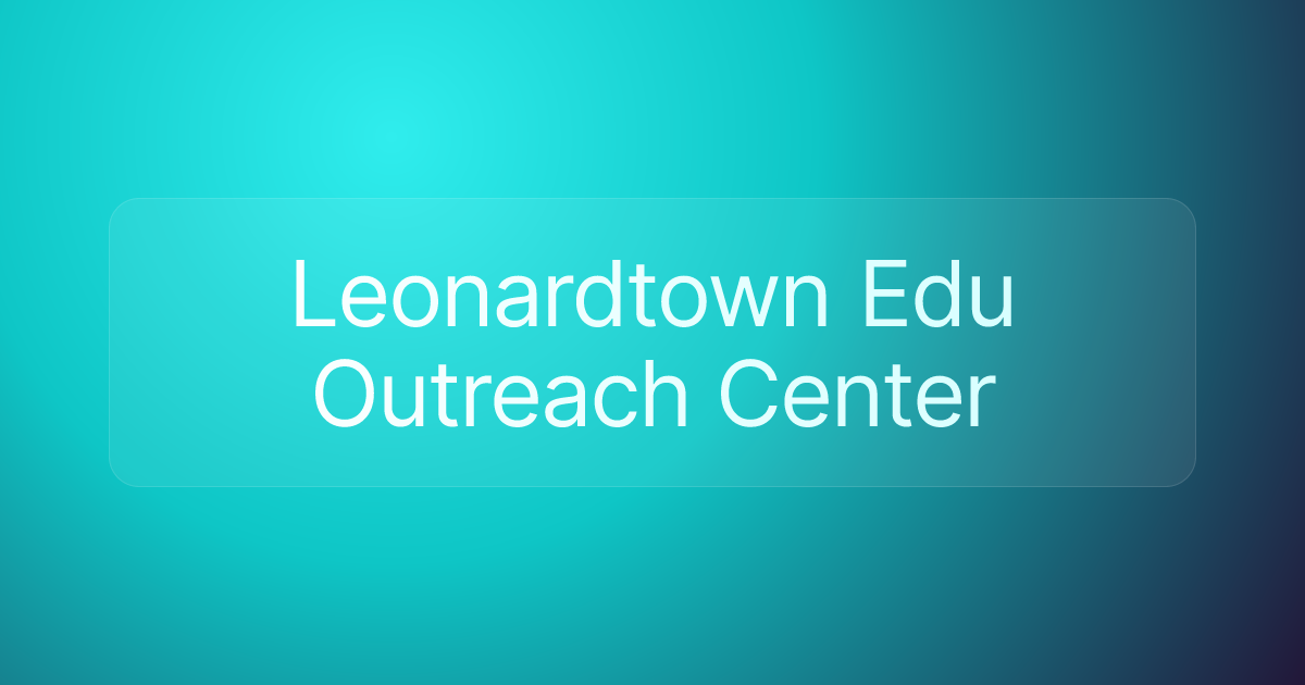 Leonardtown Edu Outreach Center