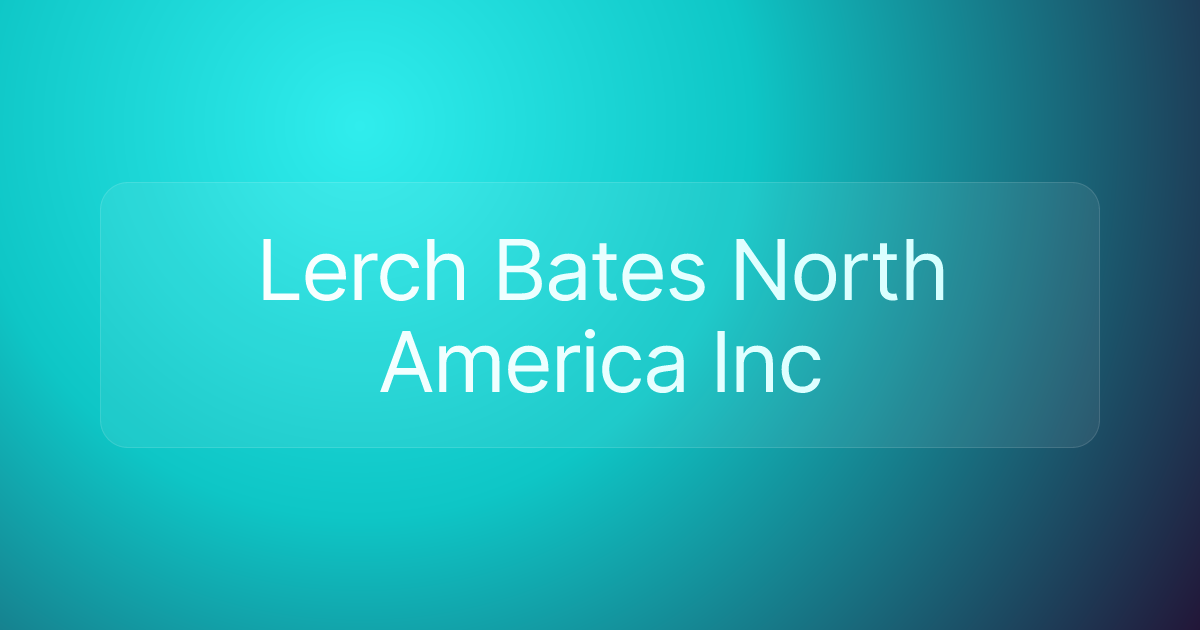 Lerch Bates North America Inc