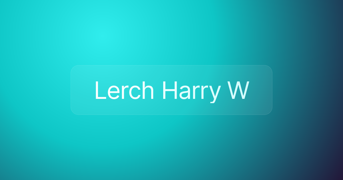 Lerch Harry W