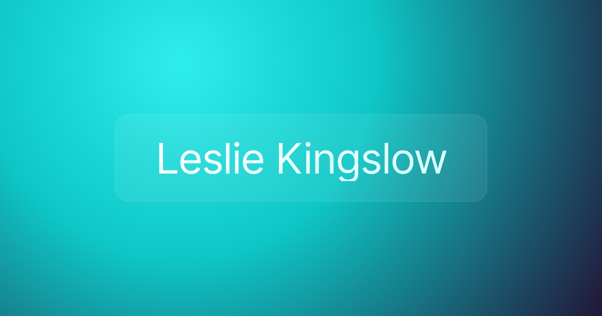 Leslie Kingslow