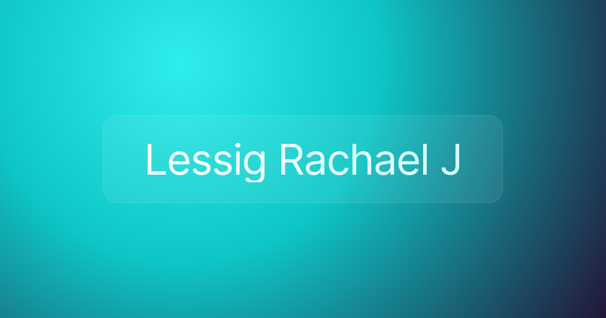 Lessig Rachael J