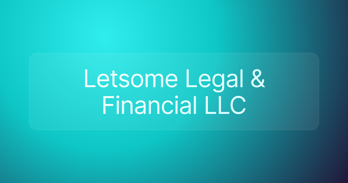 Letsome Legal & Financial LLC
