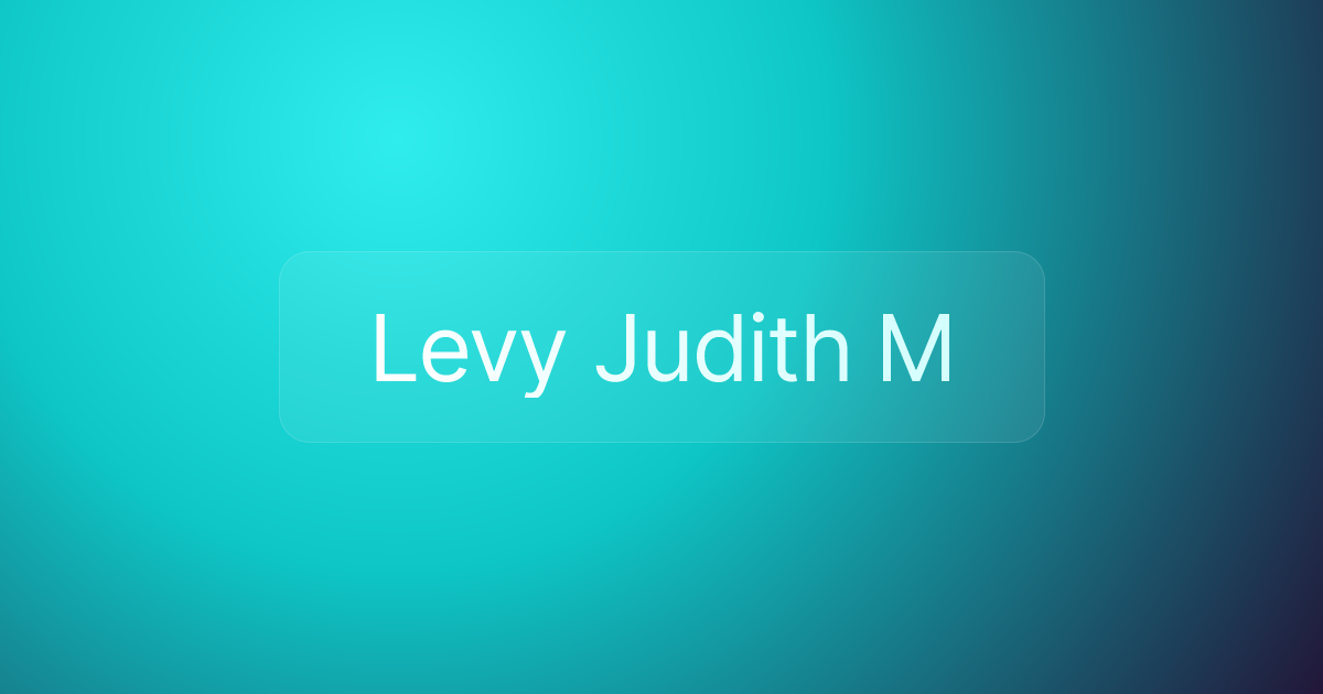 Levy Judith M
