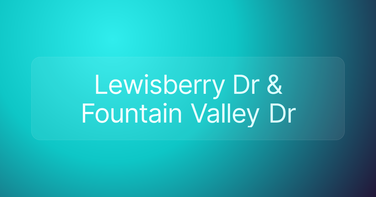 Lewisberry Dr & Fountain Valley Dr
