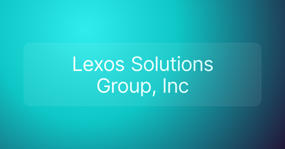 Lexos Solutions Group, Inc