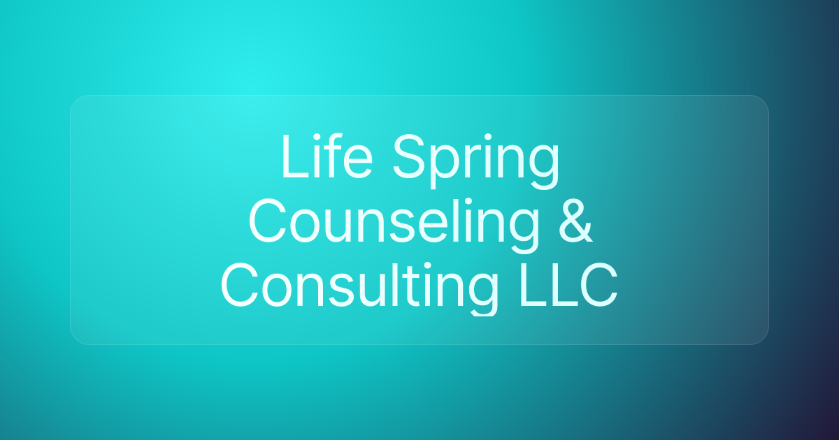 Life Spring Counseling & Consulting LLC