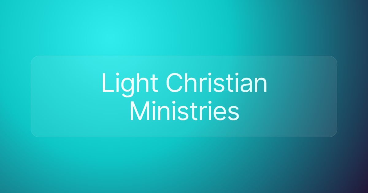 Light Christian Ministries