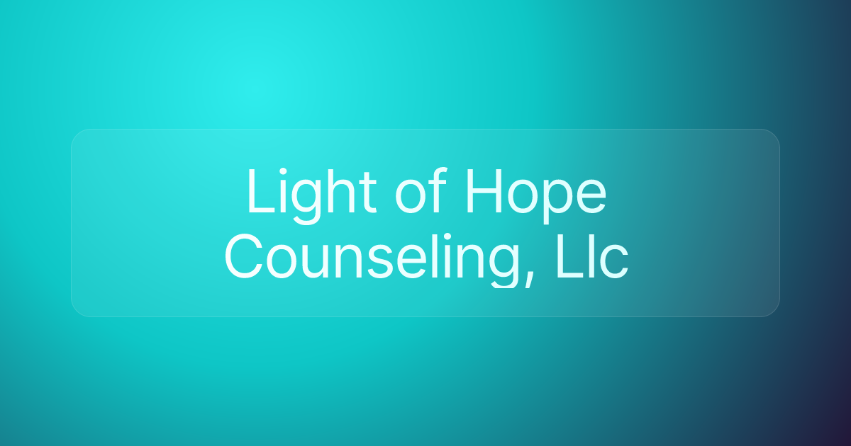 Light of Hope Counseling, Llc