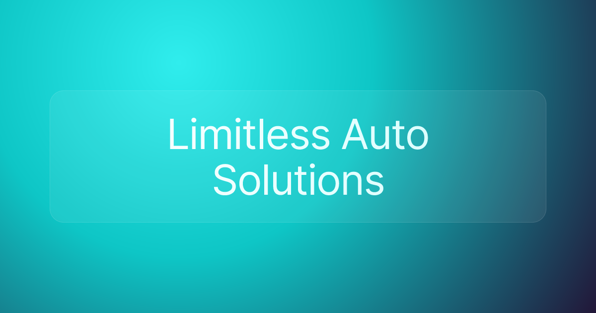 Limitless Auto Solutions