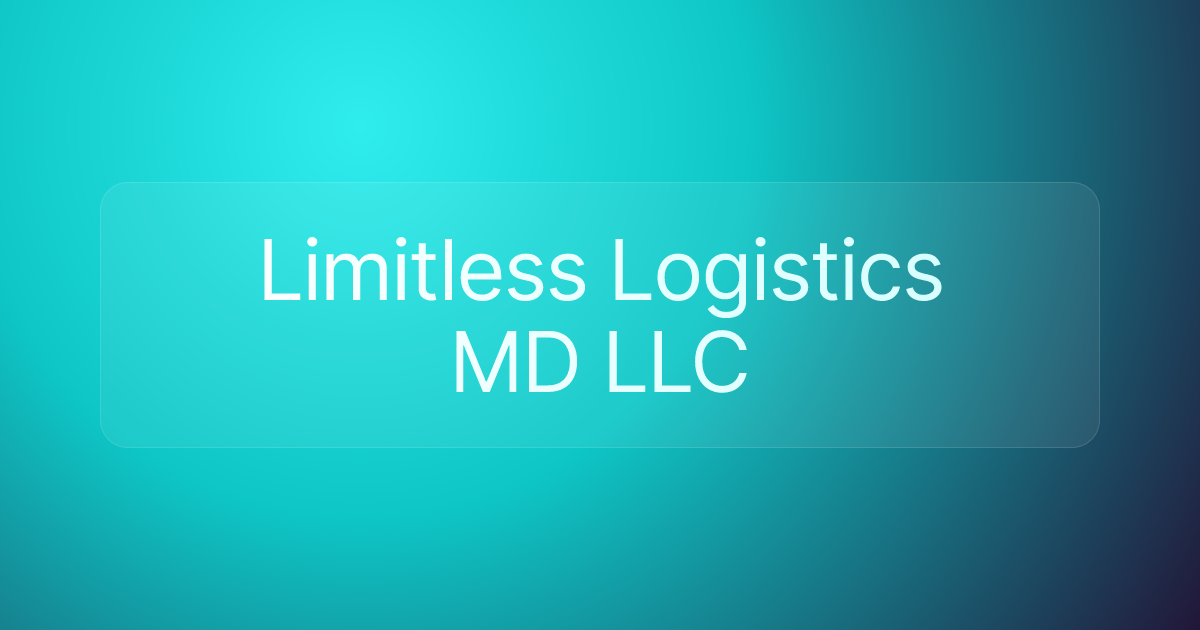 Limitless Logistics MD LLC